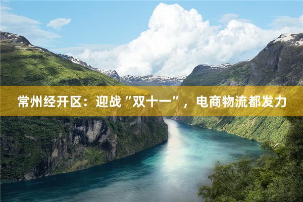 常州经开区：迎战“双十一”，电商物流都发力