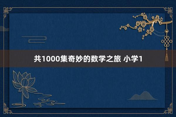 共1000集奇妙的数学之旅 小学1