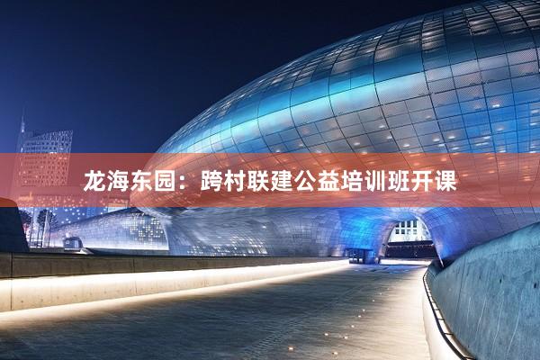 龙海东园：跨村联建公益培训班开课